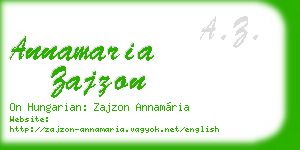 annamaria zajzon business card