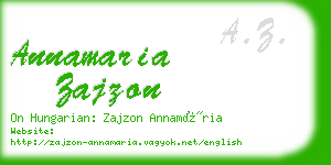 annamaria zajzon business card